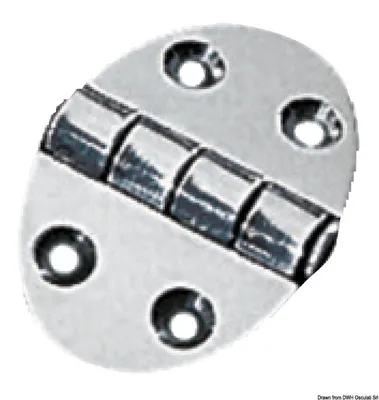 Obrázek produktu pro Závěs, oválný 48x67 mm Čepové upevnění 2 mm , 1 kus