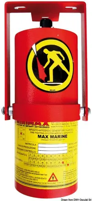 Zdjęcie produktu dla System do gaszenia pożaru w aerozolu Max Marine 45 - Osculati 31.604.00