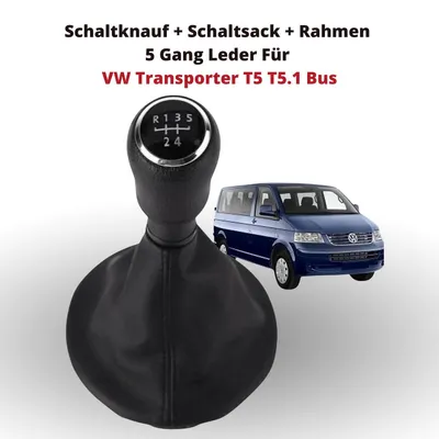 Immagine prodotto di Pomello cambio + borsa cambio + telaio 5 velocità in pelle Per VW Transporter T5 T5.1 Bus