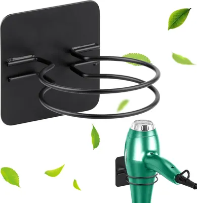 Produktbild von FöHn Halterung, FöNhalter Ohne Bohren, Edelstahl FöHnhalter Wand, Selbstklebend Haartrocknerhalter für Bad Barbershop Hotel