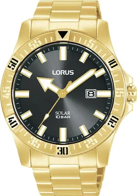 Produktbild von Klassische Herrenuhr Rx382Ax9 42 mm Goldfarben Edelstahl 100m Wasserdicht Mineralglas