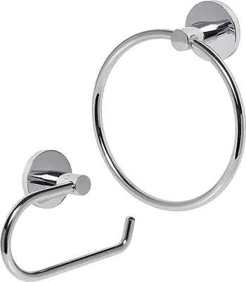 Produktbild von Edelstahl-Toilettenpapierhalter - wandmontiert - 2 Stück - Silber