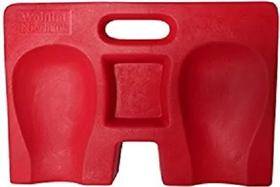 Produktbild von Nierhaus GmbH Kniekissen Anatomic Ergopad rot, 250x420x50 mm, aus zähelastischem Schaum hoher Dichte, mit Tragegriff, innenliegender Wanne und feuchtigkeitsresistent. Ergonomisch für linkes und rechtes Knie, ideal als Knierolli-Ergänzung.