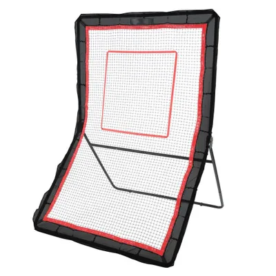 Immagine prodotto di Rimbalzatore da cortile per lacrosse - Rete di rimbalzo per pallavolo (1,5 x 2,1 m) - Schermo di allenamento per il baseball e il softball - Angolo regolabile - Allenamento del tiro