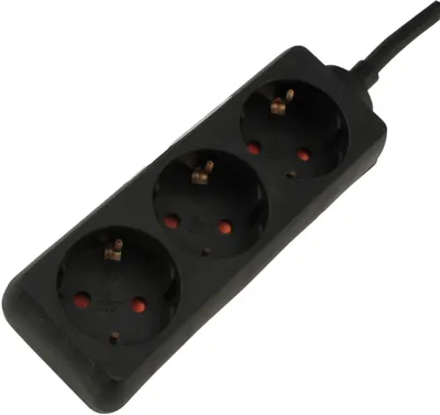 Produktbild von UNITEC Tischsteckdose, 3-Fach, 5 m, H05VV-F 3G1.5 mm², schwarz