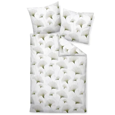 Produktbild von Janine Design Mako-Satin Bettwäsche-Garnitur moments 98093 Farbe olivgrün-06 Größe 155x220 + 80x80cm