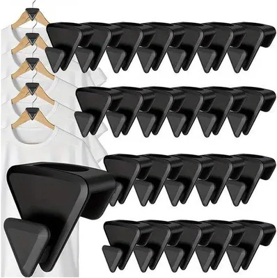 Produktbild von 24 Stück Raumsparende Schubladenhalter, Schubladenhalterverbindungen, Kunststoff Dreieckige Schubladenhalter, Schubladenhalter und Aufbewahrungsclip, neues Muster hängender Schubladenhalter für Schlafzimmer