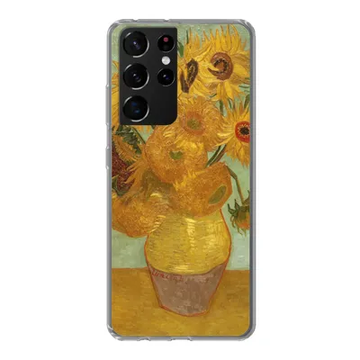 Produktbild von MuchoWow® Handyhülle Schutzhülle Hülle für Samsung Galaxy S21 Ultra Sonnenblumen - Vincent van Gogh Silikon Softcase Handy Hülle - Mobiltelefon
