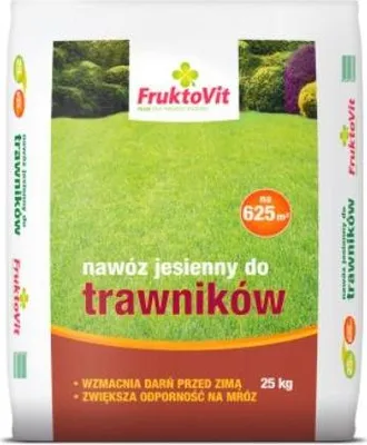 Zdjęcie produktu dla Nawóz jesienny Fruktovit do trawników worek 25kg