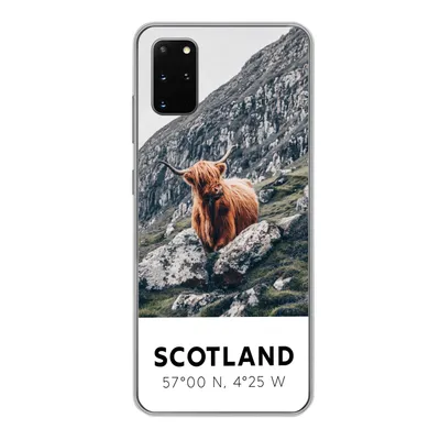 Produktbild von MuchoWow® Handyhülle Schutzhülle Hülle für Samsung Galaxy S20 Plus Schottland - Schottische Highlander - Berge Silikon Softcase Handy Hülle - Hartschale