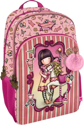 Produktbild von Plecak szkolny Gorjuss Carousel w kolorze łososiowym (29 x 45 x 17 cm)
