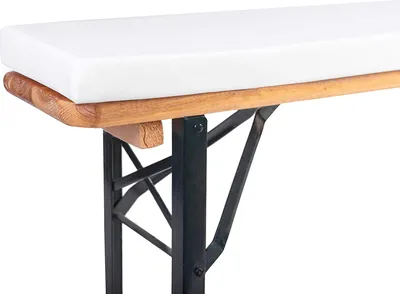 Produktbild von TexDeko 2er Set Bierbank-Auflage Schaumstoff 220x25x4cm XL | Schaum Polsterung für Hussen Bierzeltgarnitur | Sitzpolsterung für Bierbank