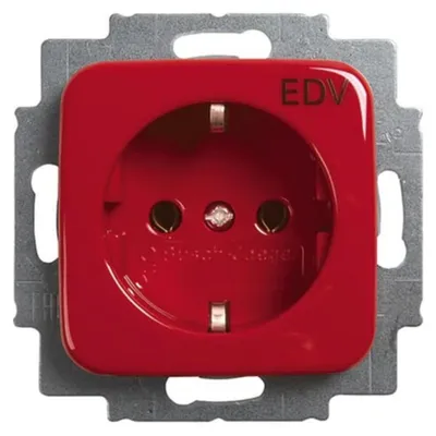 Immagine prodotto di Busch-Jaeger SCHUKO inserto per presa di corrente rosso RAL3020 20 EUC/DV-217-101