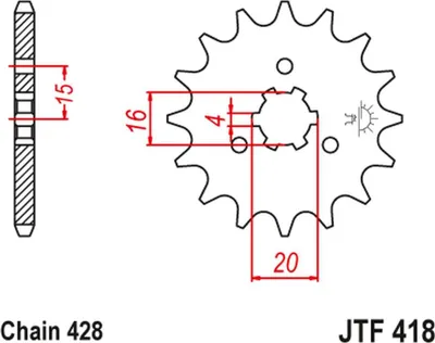 Image de Kettenritzel JT JTF418.15
