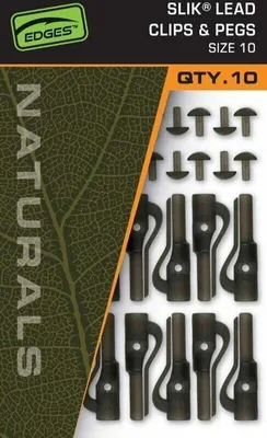 Immagine prodotto di Fox Fishing Edges Naturals taglia 10 Slik Lead Clip & Pegs