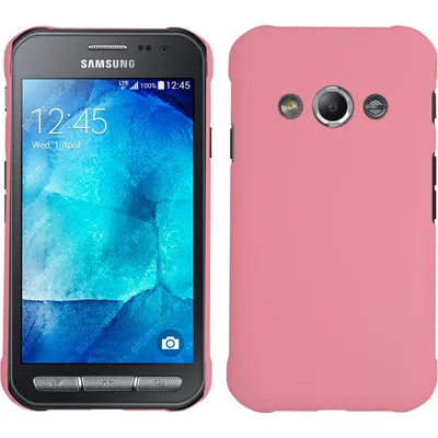Produktbild von PhoneNatic Case kompatibel mit Samsung Galaxy Xcover 3 - Hülle rosa gummiert Hard-case + 2 Schutzfolien