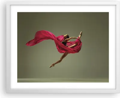 Produktbild von Gerahmtes Poster - Weißer Rahmen - Tänzer Ballett Künstler - 50x40 cm - Wand Bild - Wanddeko - Wandbilder - Kunstposter - Wandposter - Bilderrahmen - Bilder - Kunstdruck - P2WAA50x40-5037