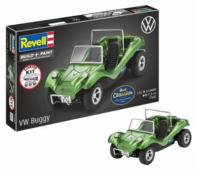 Image de Kit de démarrage Revell pour la construction de maquettes, VW Buggy, échelle 1:32 - 22 pièces.