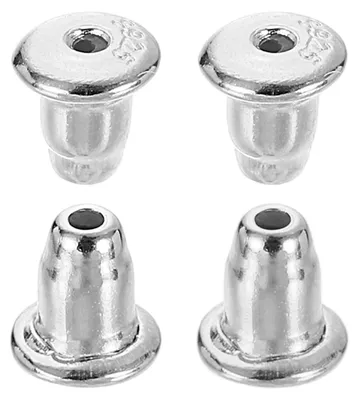 Productafbeelding van Oorbellen achterkantjes - 4 stuks - 2,5 mm - Zilverkleurig
