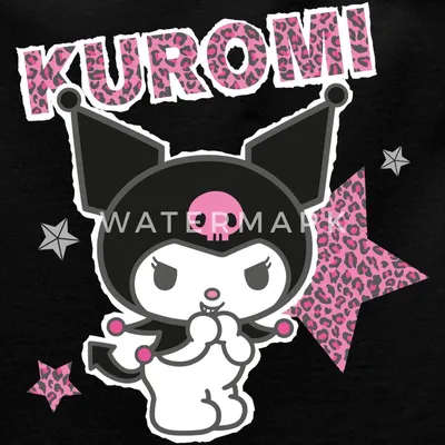 Produktbild von Spreadshirt Kuromi Mit Schriftzug Leo Stil Frauen Premium Organic Top mit Spaghettiträgern, S, Schwarz