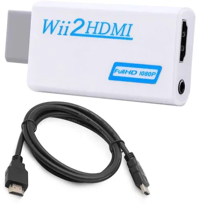 Obrázok produktu pre Adaptér HDMI – Vhodný pre hernú konzolu Wii – Obsahuje HDMI kábel – 1 meter – 10880P