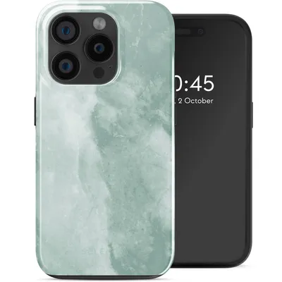 Produktbild von Selencia Vivid Rückabdeckung mit MagSafe iPhone 15 Pro - Marble Grayed Jade