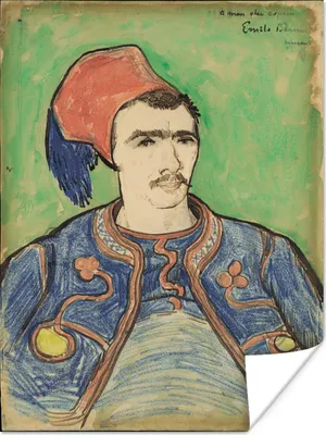 Produktbild von MuchoWow® Poster Der Zouave - Vincent van Gogh 90x120 cm - Wohnzimmer