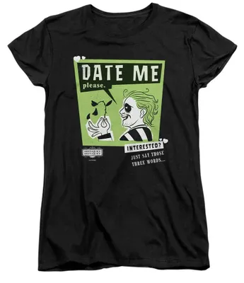 Productafbeelding van Beetlejuice Beetlejuice - "Date Me" T-shirt voor dames, aansluitend model, TV36132 (XL) (zwart)