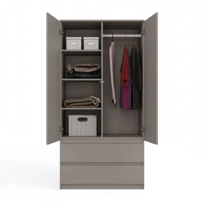 Produktbild von Flurgarderobe 90 cm mit Spiegel TAAVI - grau