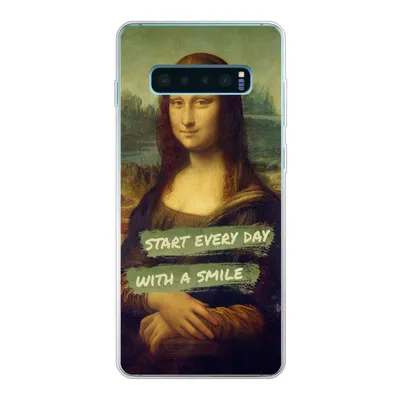 Produktbild von MuchoWow® Handyhülle Schutzhülle Hülle für Samsung Galaxy S10 Plus Mona Lisa - Zitat - Da Vinci Silikon Softcase Handy Hülle - Schutzhülle