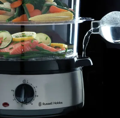 Produktbild von Russell Hobbs Cook@Home Dampfgarer edelstahl/schwarz; 19270-56