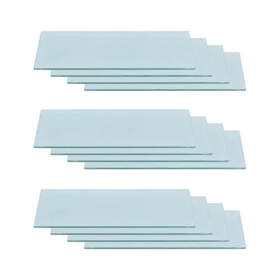 Produktbild von Glasschneideplatte 12er Set aus Sicherheitsglas mit Silikonfüßen, transparent, 40 x 30 cm