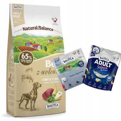 Productafbeelding van BALTICA NATURAL&BALANCE Rundvlees M/L 3kg - Droogvoer voor honden