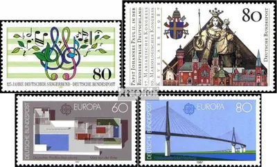 Produktbild von Briefmarken BRD (BR.Deutschland) 1987 Mi 1319,1320,1321-1322 (kompl.Ausgaben) gestempelt 125 Jahre Deutscher Sängerbund