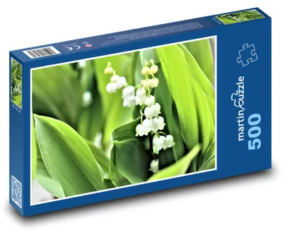 Zdjęcie produktu dla Puzzle 500 Konwalia - biały kwiat - martinpuzzle