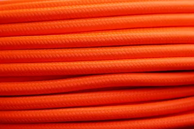 Zdjęcie produktu dla Tekstylny kabel zasilający 3x0,75 mm² neonowo-pomarańczowy