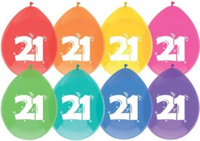 Produktbild von Haza Luftballons 21 Jahre Pak a 6 Stücke