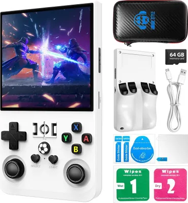 Retro-Handheld-Konsole R36MAX - über 18.000 klassische Spiele, 4,0-Zoll-IPS-Display, Linux, 64 GB Speicher 720 x 720 Auflösung