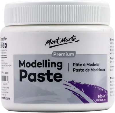 Obrázek produktu pro Modelovací pasta 500 ml - Bílá - Ideální pro 3D efekty - Vhodná pro akrylové a olejové malby - Texturovací pasta pro plátno