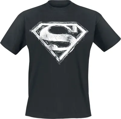 Produktbild von Superman T-Shirt Herren Smudge Logo schwarz 4XL