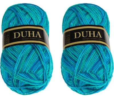 Produktbild von SET 2pcs - Garn DUHA - 50g / 150 m - Grün, Blau