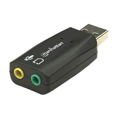 Produktbild von MANHATTAN Sound Adapter USD 3D                      schwarz