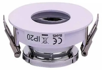 Immagine prodotto di V-TAC VT-873 Portafaretto incasso rotondo orientabile bianco con interno cromato per lampade GU10-GU5.3 - SKU 3160