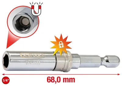 Image de KS TOOLS Porte-embouts à changement rapide Auto-Slimlock 1/4" 65 mm - 514.1113