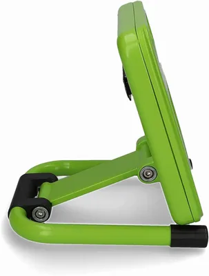 Produktbild von UNITEC LED Arbeitsstrahler mit Akku 700 Lumen 10W, Faltbar und Tragbar, Powerbank Funktion, Wiederaufladbar via Micro USB, IP44 Wasserschutz, Kaltweiß 6.500K, Grün - +