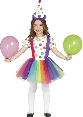 Imagen del producto de Disfraz de payaso para niña, tallas 98-134, talla: 140/146