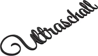 Produktbild von Ultraschall Türschild Schriftzug Firma Name 3D Wandschild Selbstklebend Schwarz