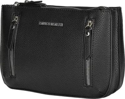 Produktbild von Kleine Damen Tasche Schultertasche Umhängetasche Crossover Bag Leder Optik Handtasche Schwarz