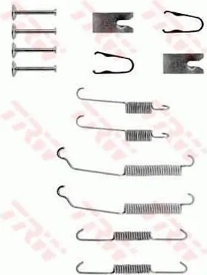 Produktbild von Trw Zubehörsatz, Bremsbacken Hinterachse SFK307
