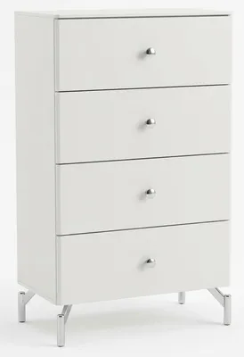 Immagine prodotto di Comodino moderno, bianco, confortevole, ideale per la camera da letto, pratico